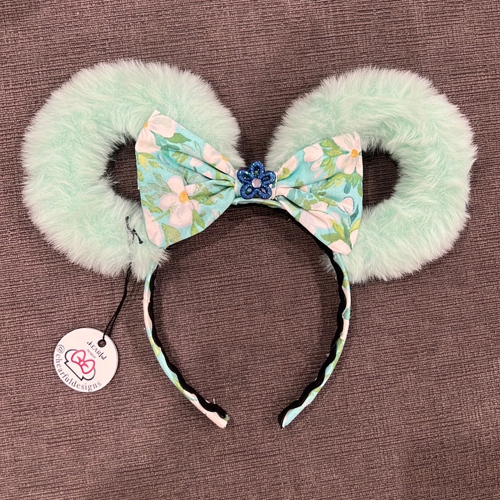 Fluffy Floral Disney Inspired Ears by chEARful designs